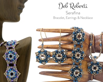 Serafina beaded pattern tutorial by Deb Roberti (digital download PDF pattern in English only)