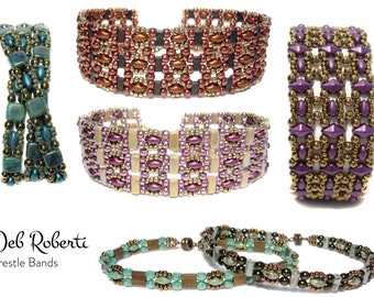 Trestle Bands beaded pattern tutorial by Deb Roberti (digital download PDF pattern in English only)