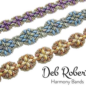 Harmony Bands beaded pattern tutorial by Deb Roberti (digital download PDF pattern in English only)