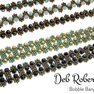 Tutoriel sur le motif de perles Bobble Bangles par Deb Roberti (téléchargement numérique du motif PDF en anglais uniquement)