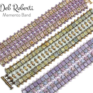 Tutorial do padrão de contas Memento Band por Deb Roberti (download digital do padrão em PDF somente em inglês)