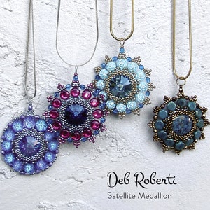 Satellite Medallion beaded pattern tutorial by Deb Roberti (digital download PDF pattern in English only)