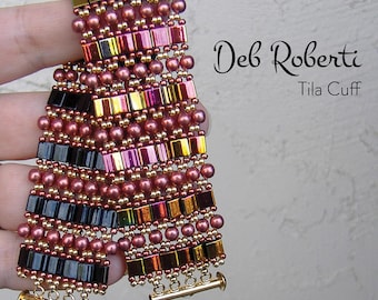 Tila Cuff Perlen Nähanleitung von Deb Roberti (digitaler Download PDF Nähanleitung in englischer Sprache)