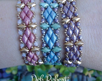 Diamond Weave Band Perlen-Muster-Anleitung von Deb Roberti (digitaler Download PDF-Muster nur in englischer Sprache)