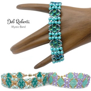 Mystic Band beaded pattern tutorial by Deb Roberti (digital download PDF pattern in English only)