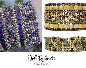 Xena Bands beaded pattern tutorial by Deb Roberti (digital download PDF pattern in English only)