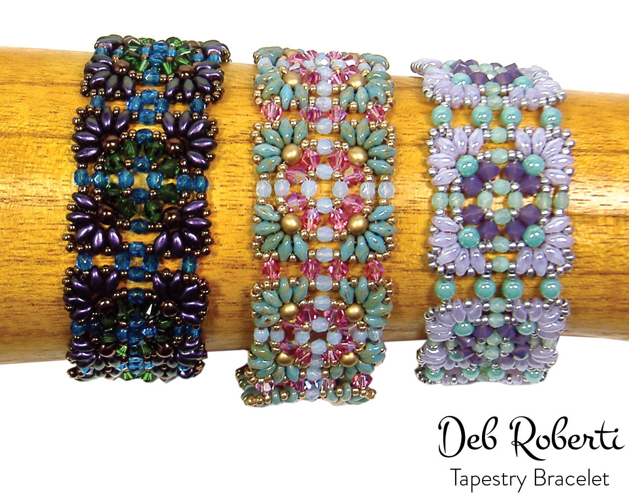 Tapestry Bracelet Beaded Pattern Tutorial by Deb Roberti Etsy