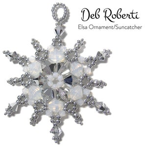 Elsa Ornament/Suncatcher beaded pattern tutorial by Deb Roberti digital download PDF pattern in English only image 4