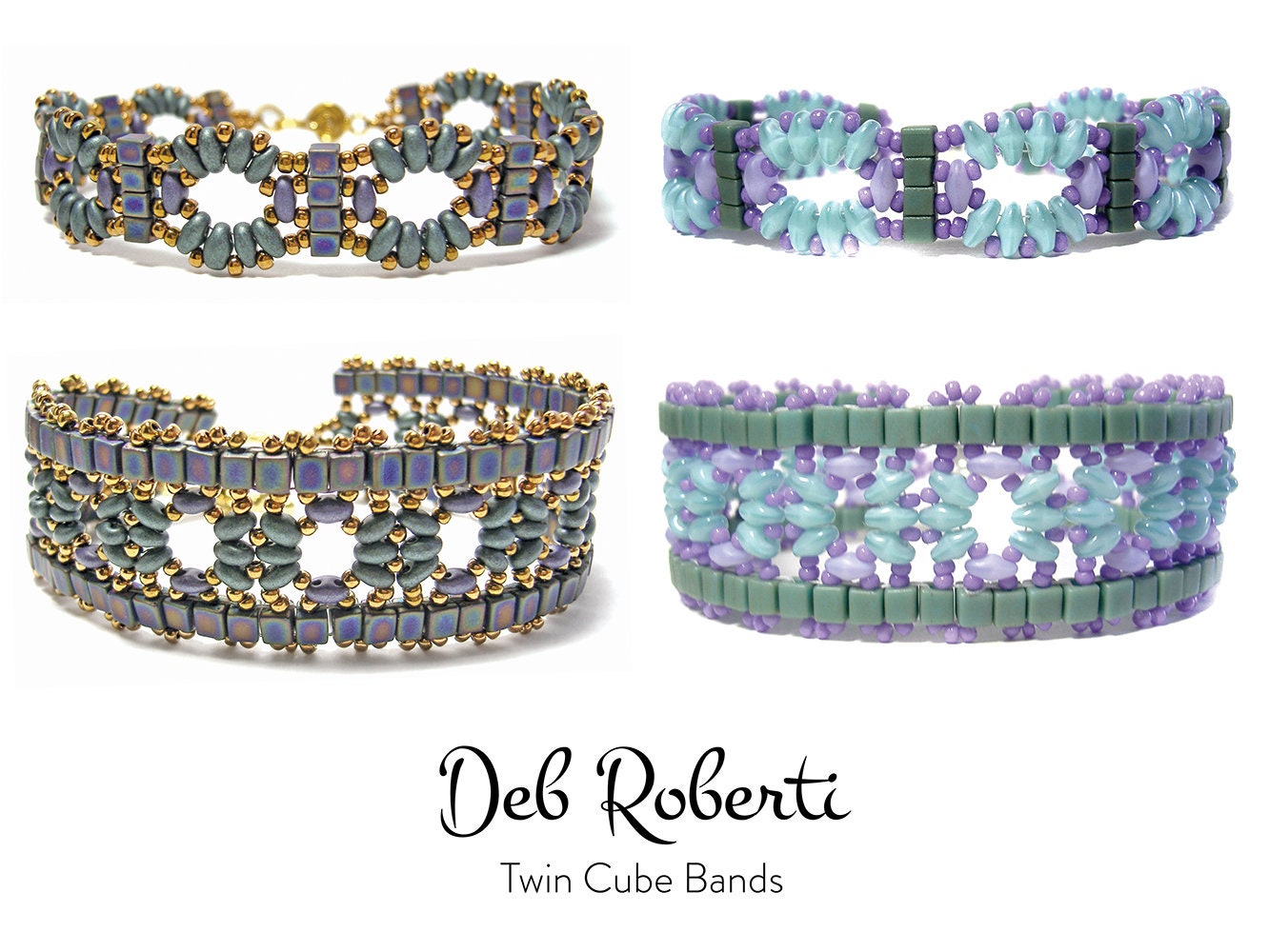 Twin Cube Bands Beaded Pattern Tutorial by Deb Roberti (digital ...