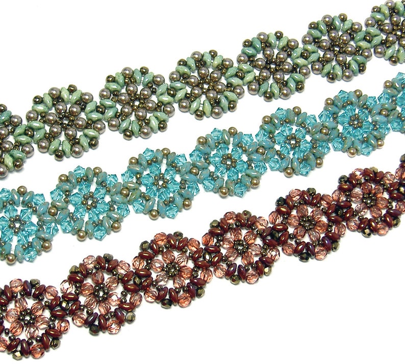 Maru Bracelet & Earrings beaded pattern tutorial by Deb Roberti digital download PDF pattern in English only image 2