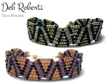 Deco Bracelet Perlenmuster-Anleitung von Deb Roberti (digitaler Download PDF-Muster nur auf Englisch)