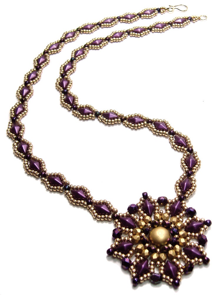 Starflower Necklace Beaded Pattern Tutorial by Deb Roberti - Etsy
