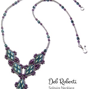 Tutoriel de modèle de collier de perles Solitaire par Deb Roberti téléchargement numérique du modèle PDF en anglais uniquement image 3