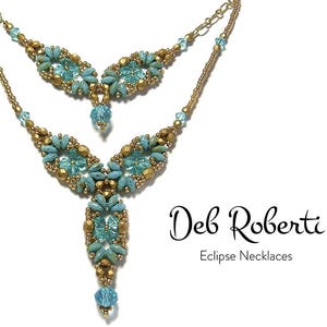 Eclipse Necklaces beaded pattern tutorial by Deb Roberti (digital download PDF pattern in English only)