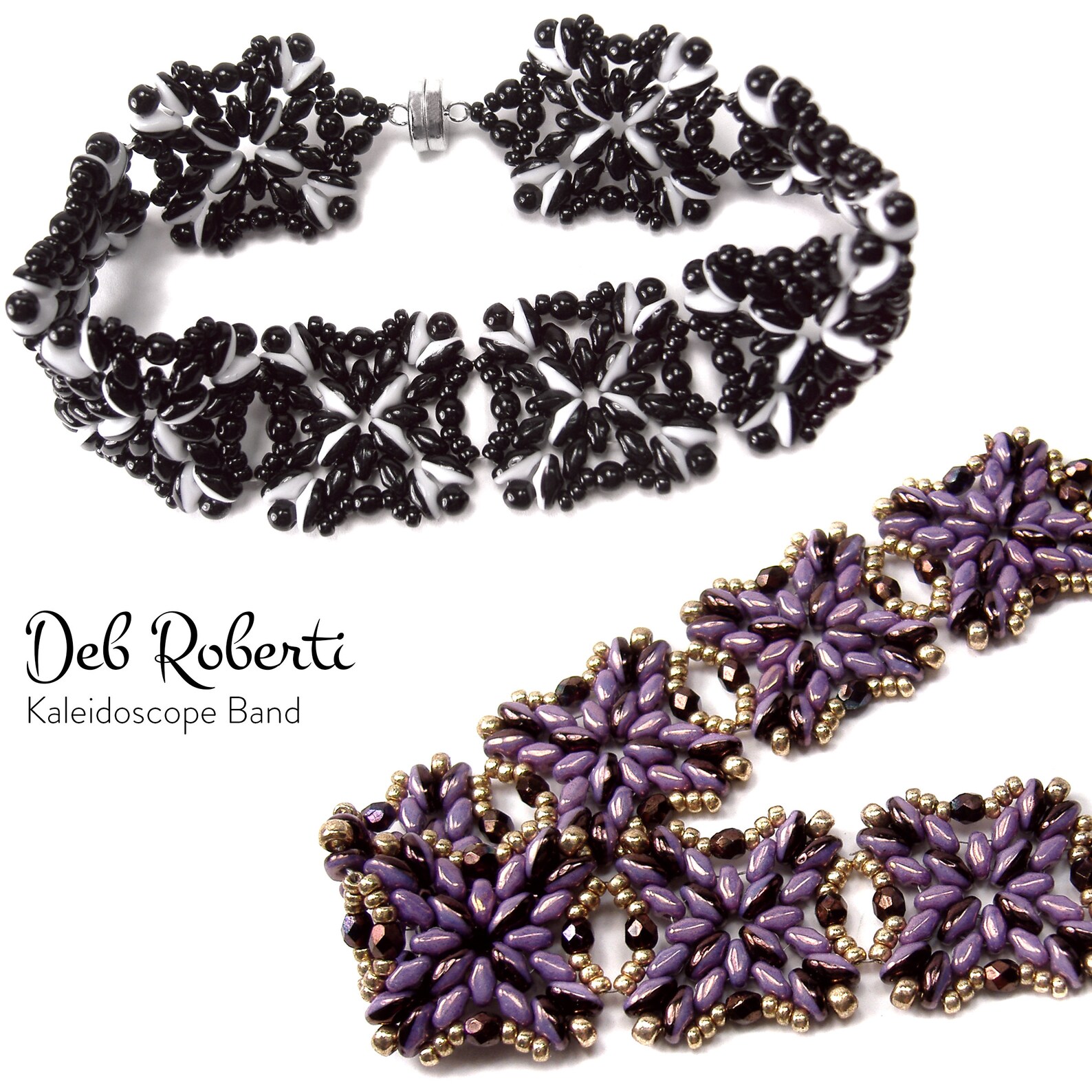 Kaleidoscope Band Beaded Pattern Tutorial by Deb Roberti Etsy