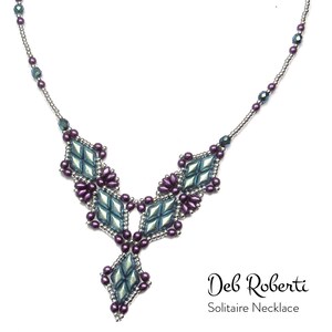 Tutoriel de modèle de collier de perles Solitaire par Deb Roberti téléchargement numérique du modèle PDF en anglais uniquement image 4