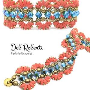 Farfalle Bracelet beaded pattern tutorial by Deb Roberti digital download PDF pattern in English only image 2