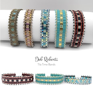 Tutorial sul modello di perline Tila Time Bands di Deb Roberti (modello PDF scaricabile digitalmente solo in inglese)