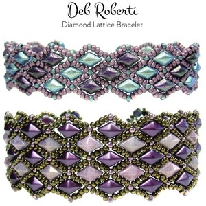 Diamond Lattice Bracelet beaded pattern tutorial by Deb Roberti digital download PDF pattern in English only image 4