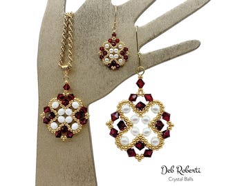 Crystal Balls beaded pattern tutorial by Deb Roberti (digital download PDF pattern in English only)