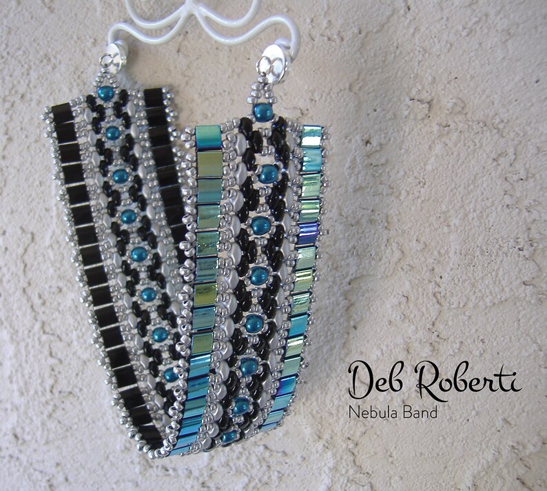 Nebula Band Beaded Pattern Tutorial by Deb Roberti digital Etsy