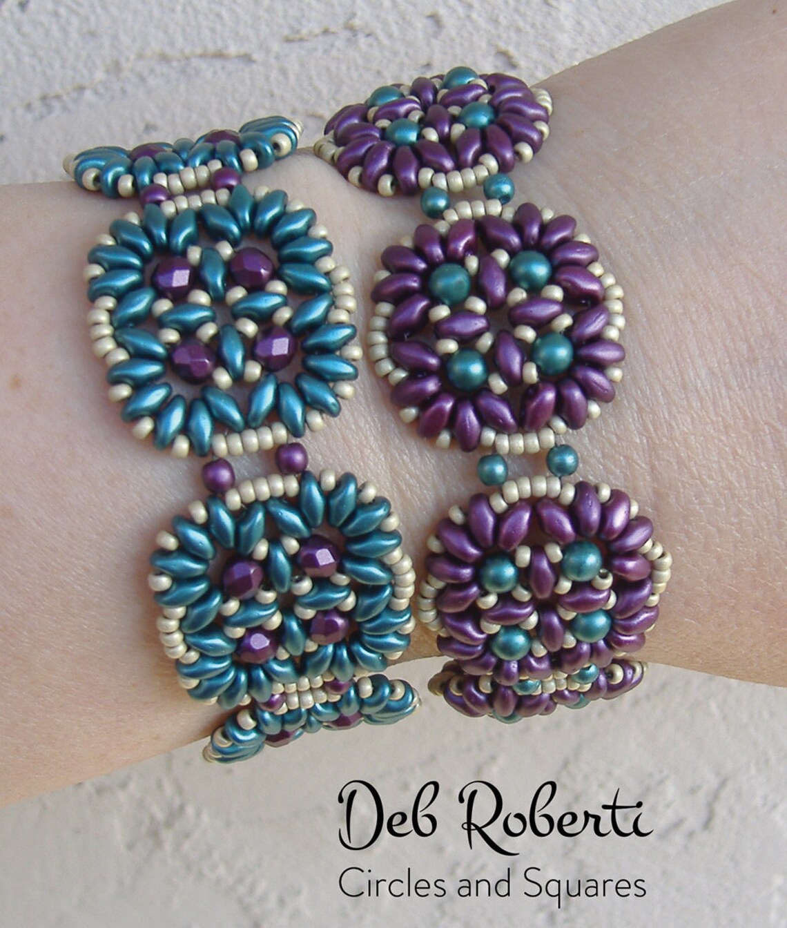 Circles and Squares Beaded Pattern Tutorial by Deb Roberti (digital ...