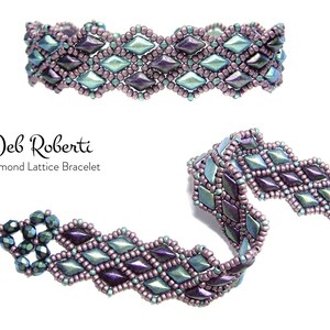 Diamond Lattice Bracelet beaded pattern tutorial by Deb Roberti digital download PDF pattern in English only image 6