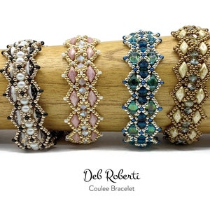 Coulee Bracelet beaded pattern tutorial by Deb Roberti (digital download PDF pattern in English only)