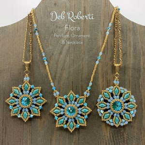 Flora beaded pattern tutorial by Deb Roberti (digital download PDF pattern in English only)