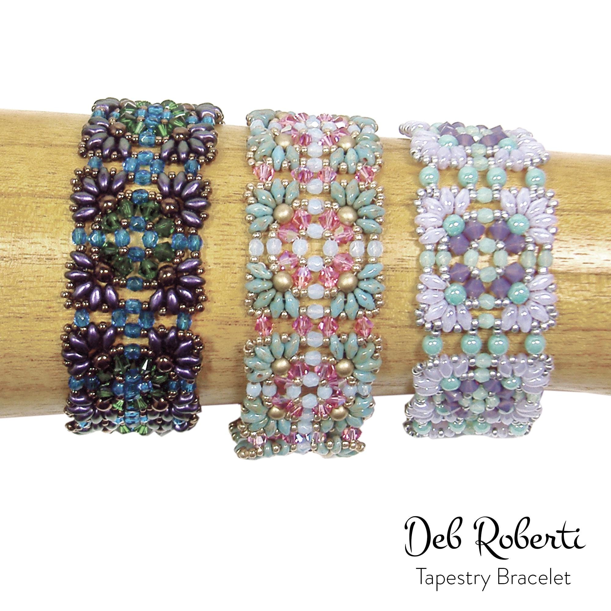 Tapestry Bracelet Beaded Pattern Tutorial by Deb Roberti (digital ...