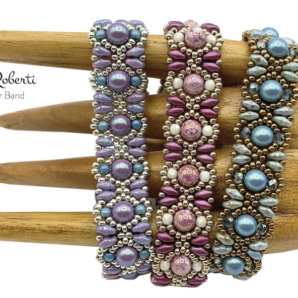 Jupiter Band beaded pattern tutorial by Deb Roberti (digital download PDF pattern in English only)