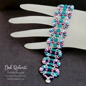 Farfalle Bracelet beaded pattern tutorial by Deb Roberti digital download PDF pattern in English only image 5