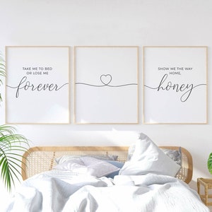 Take me to bed or lose me forever, Bedroom wall decor over the bed signs, Bedroom quotes, Bedroom prints couples, lyrics wall art download