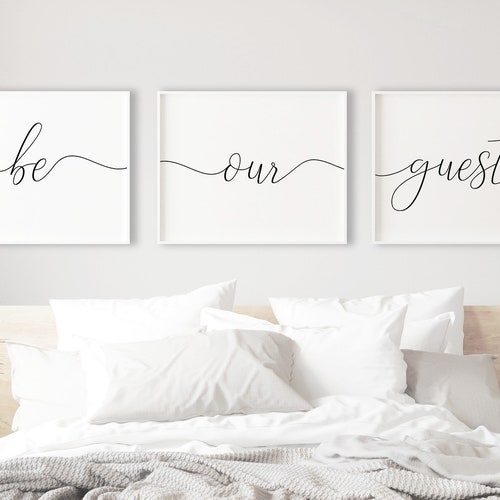 Be Our Guest Printable Wall Art Home Decor Printable Sign Be - Etsy