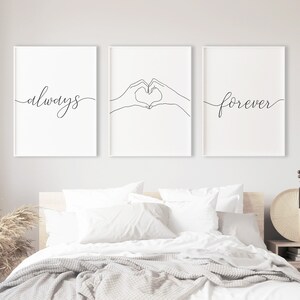 Always and Forever Print, Bedroom Prints Couples, Master Bedroom Wall ...