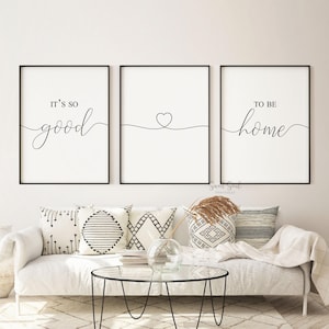 It's So Good To Be Home, Hallway Wall Decor Print Digital Download, Living Room Wall Art Above Couch Decor, Home Entry Sign Poster For Wall