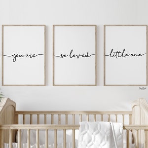 you are so loved little one, nursery prints, neutral nursery decor, nursery printable, kids wall decor quotes, baby room wall art download