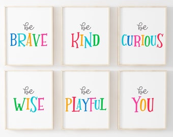 bright nursery prints