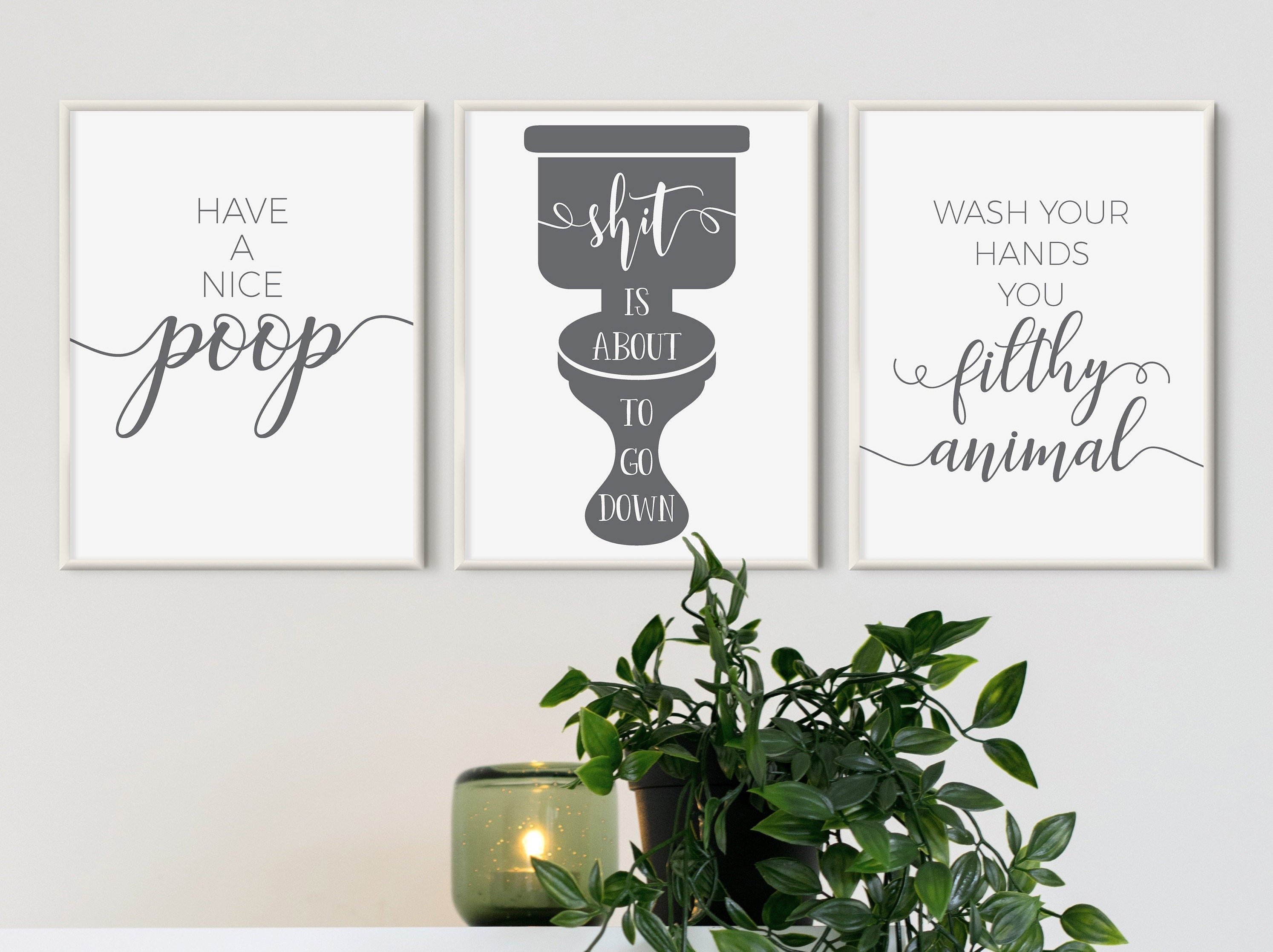 Bathroom Wall Art Printable Funny Bathroom Print Bathroom Etsy