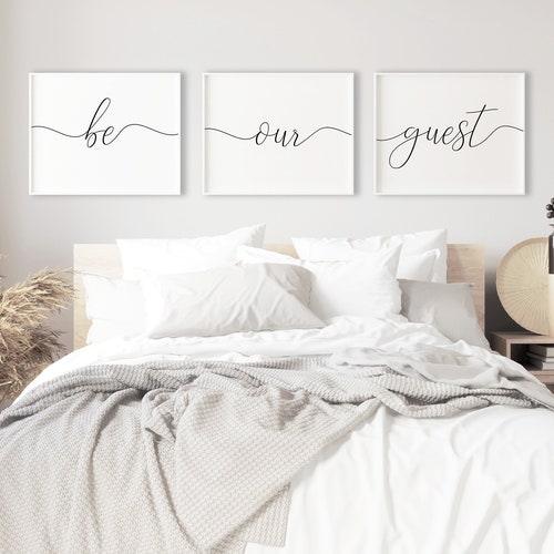 Be Our Guest Printable Wall Art Home Decor Printable Sign Be - Etsy
