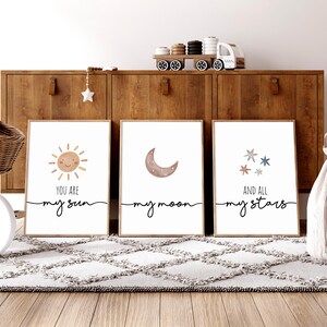 You Are My Sun My Moon and All My Stars, Nursery Prints Neutral, Baby ...