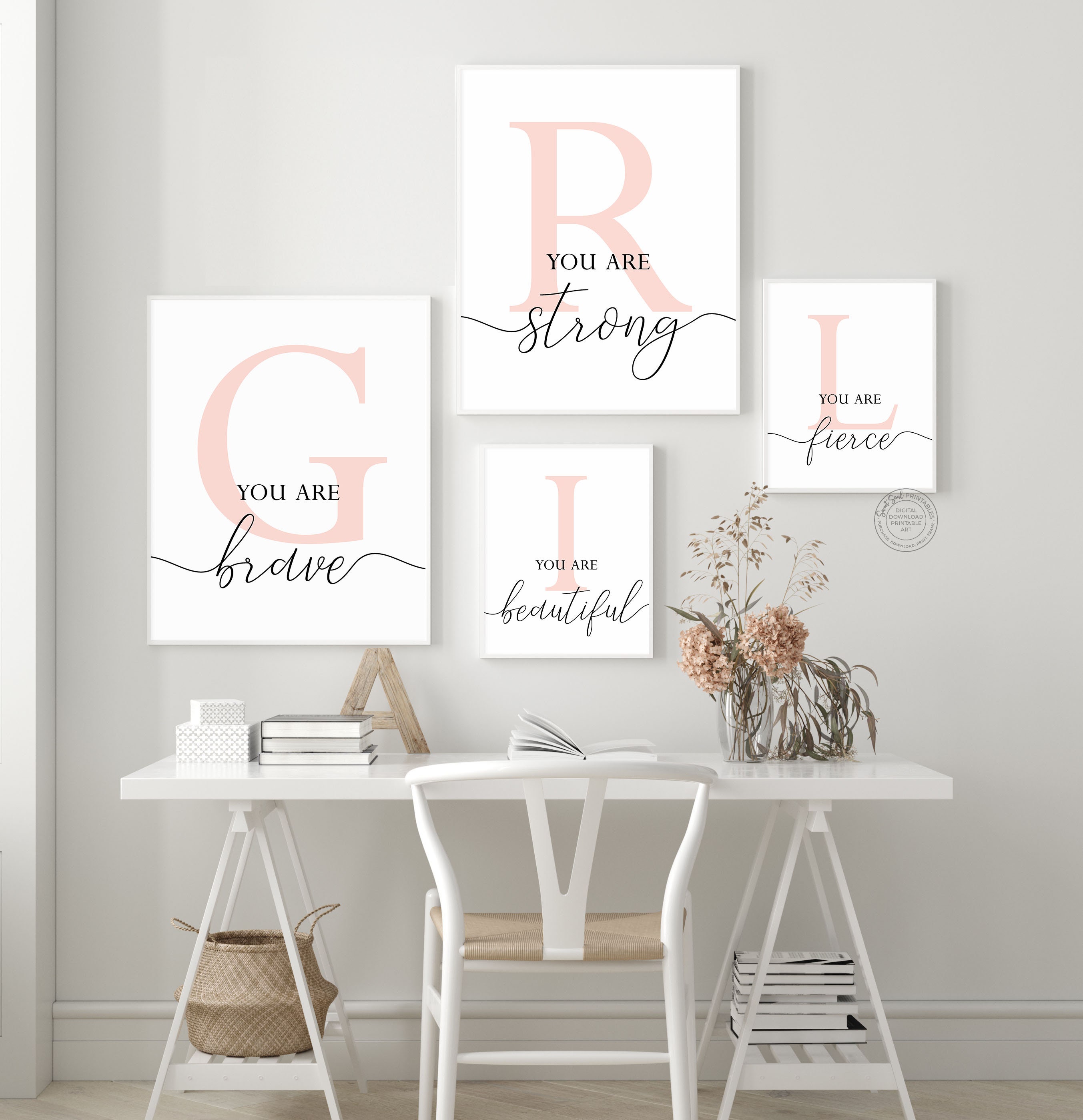 Girl Bedroom Prints Teenage Girl Wall Art Nursery Quotes Etsy