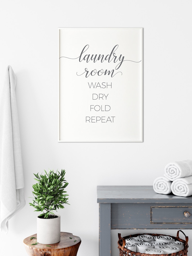 Laundry room prints laundry wall art laundry sign printable Etsy