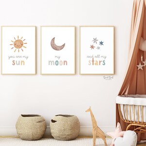 You Are My Sun My Moon and All My Stars, Nursery Prints Boho, Gender ...