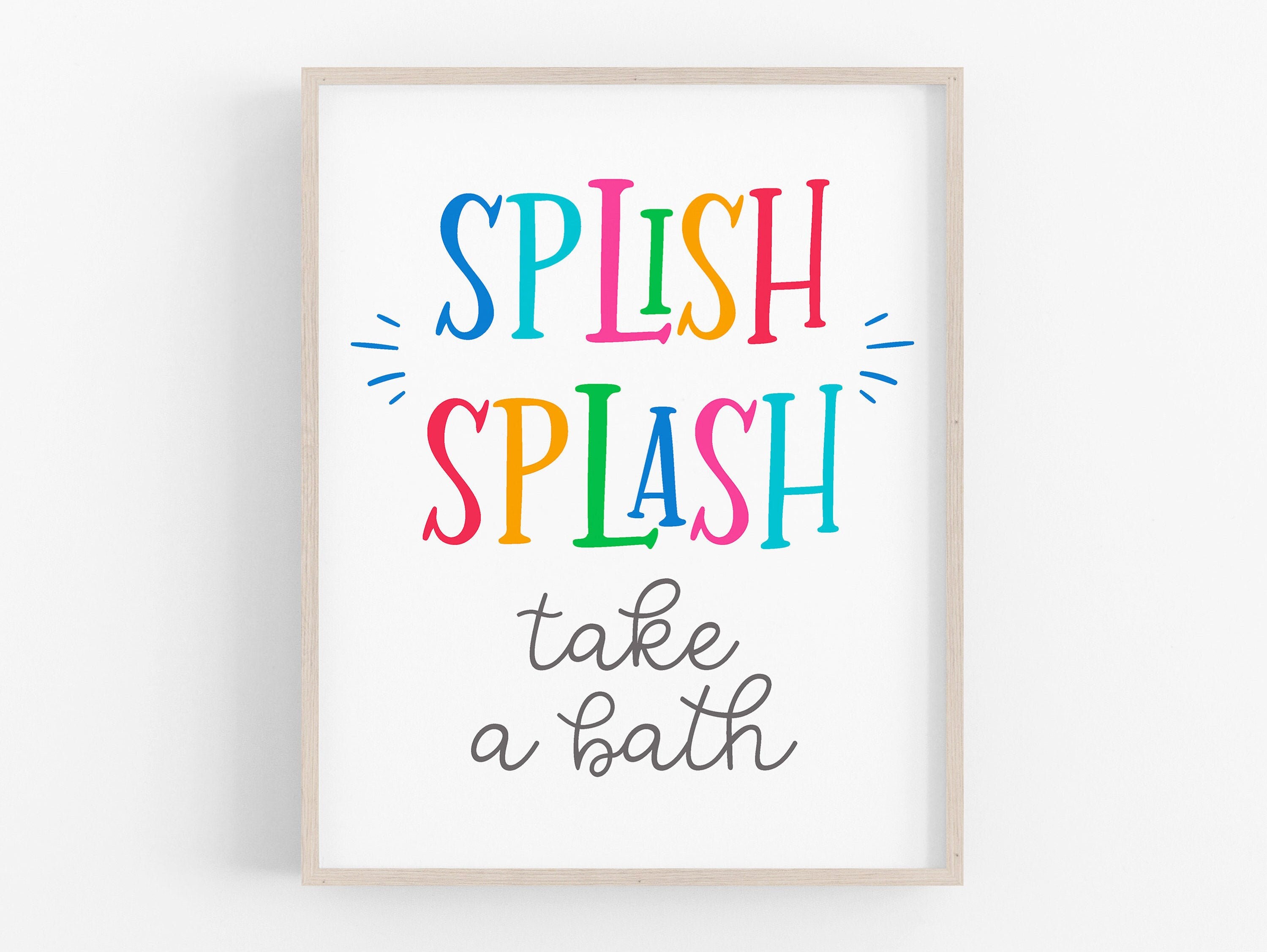 Bathroom prints kids bathroom signs printable kids bathroom Etsy