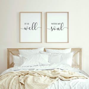 It Is Well With My Soul, Bible Verse Print Christian Wall Art, Wedding Decor Bible Verse Wall Art, Home Decor Sign, Wall Decor Printable Art image 3