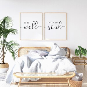 It Is Well With My Soul, Bible Verse Print Christian Wall Art, Wedding Decor Bible Verse Wall Art, Home Decor Sign, Wall Decor Printable Art image 6