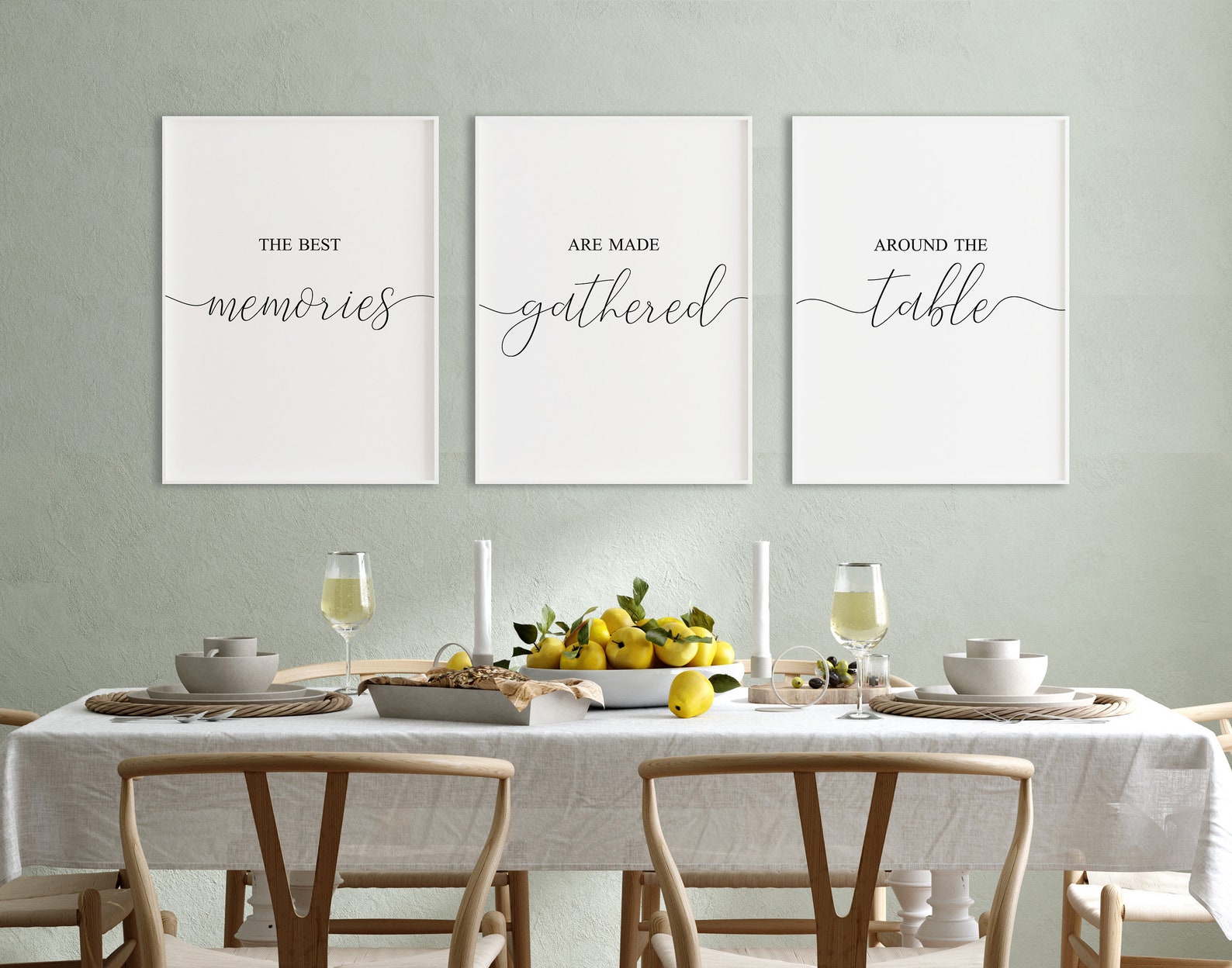 Dining room prints set of 3 dinning room wall decor printable Etsy