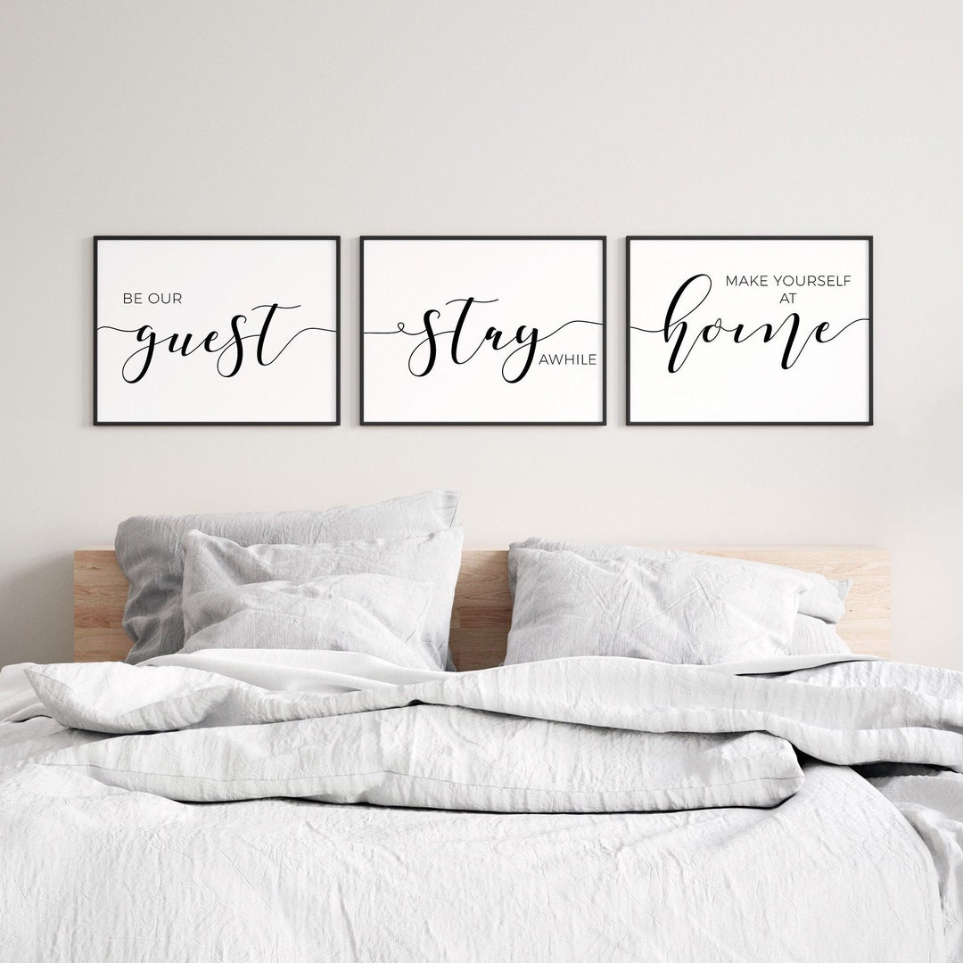 Buy Guest Room Wall Decor Prints Download, Be Our Guest Printable