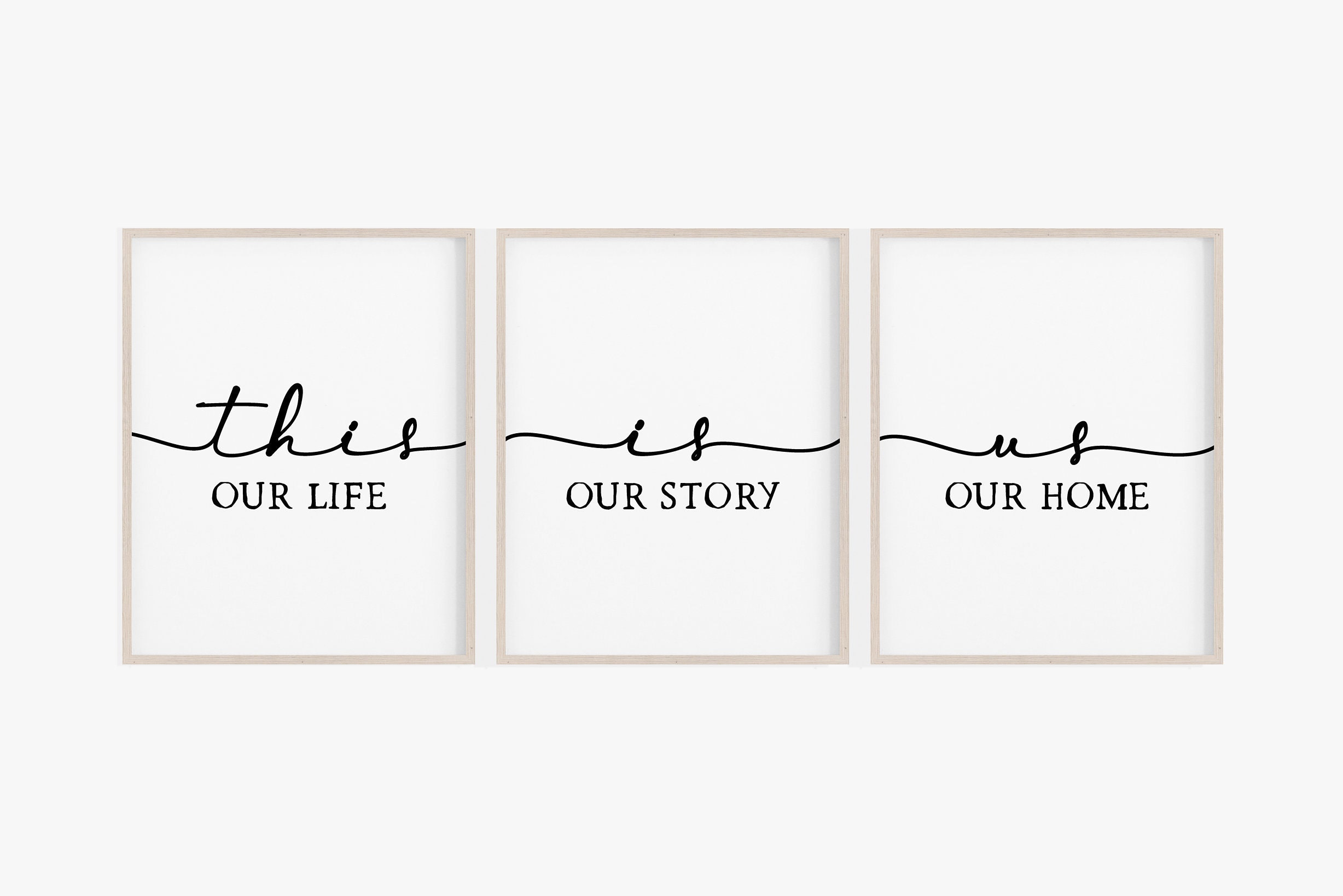 This is us wall art set of 3 typography prints wall decor Etsy